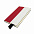 Бизнес-блокнот UNI, A5, бело-красный, мягкая обложка, в линейку, черное ляссе с логотипом в Нефтекамске заказать по выгодной цене в кибермаркете AvroraStore