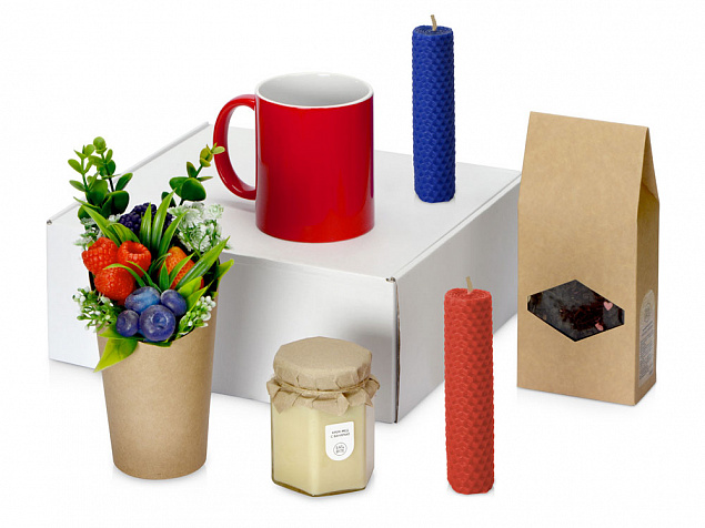 Подарочный набор Ягодный сад с чаем, свечами, кружкой, крем-медом, мылом с логотипом в Нефтекамске заказать по выгодной цене в кибермаркете AvroraStore