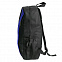 Рюкзак PLUS, чёрный/синий, 44 x 26 x 12 см, 100% полиэстер 600D с логотипом в Нефтекамске заказать по выгодной цене в кибермаркете AvroraStore