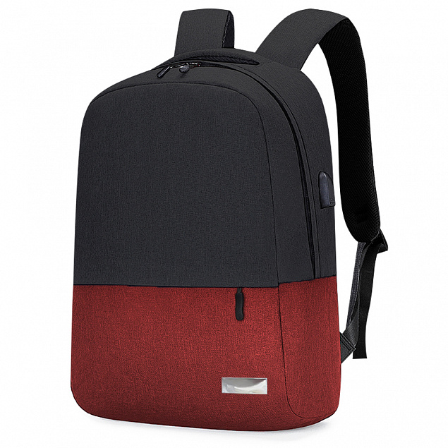 Рюкзак Burban, чёрно-красный с логотипом в Нефтекамске заказать по выгодной цене в кибермаркете AvroraStore