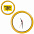 Часы настенные "ПРОМО" разборные; желтый,  D28,5 см; пластик с логотипом в Нефтекамске заказать по выгодной цене в кибермаркете AvroraStore
