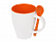 Кружка Авеленго с ложкой, оранжевый с логотипом в Нефтекамске заказать по выгодной цене в кибермаркете AvroraStore