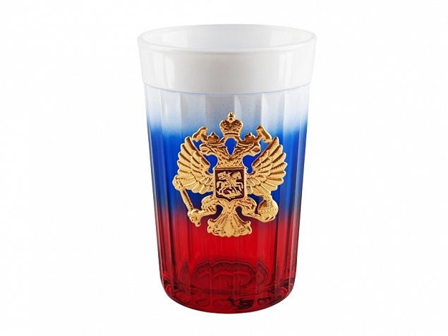 Граненый стакан Россия с логотипом в Нефтекамске заказать по выгодной цене в кибермаркете AvroraStore