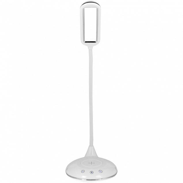 Лампа с беспроводной зарядкой Bright Helper, белая с логотипом в Нефтекамске заказать по выгодной цене в кибермаркете AvroraStore