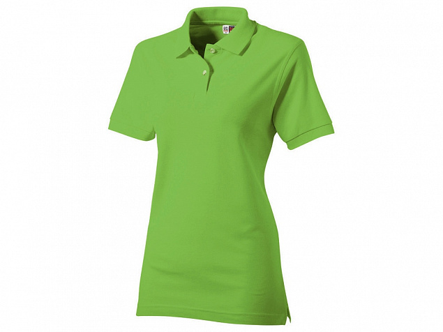 Рубашка поло Boston женская, зеленое яблоко с логотипом в Нефтекамске заказать по выгодной цене в кибермаркете AvroraStore