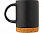 Neiva Керамическая кружка объемом 425 мл с пробковым основанием, черный с логотипом в Нефтекамске заказать по выгодной цене в кибермаркете AvroraStore