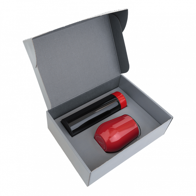 Набор Hot Box Duo CB grey (черный с красным) с логотипом в Нефтекамске заказать по выгодной цене в кибермаркете AvroraStore