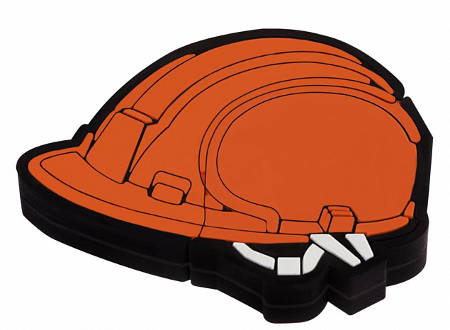 Флешка «Каска», оранжевая, 8 Гб с логотипом в Нефтекамске заказать по выгодной цене в кибермаркете AvroraStore