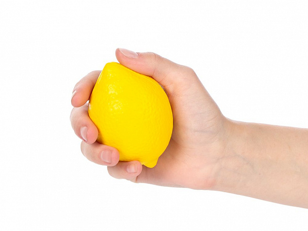 Антистресс «Лимон» с логотипом в Нефтекамске заказать по выгодной цене в кибермаркете AvroraStore