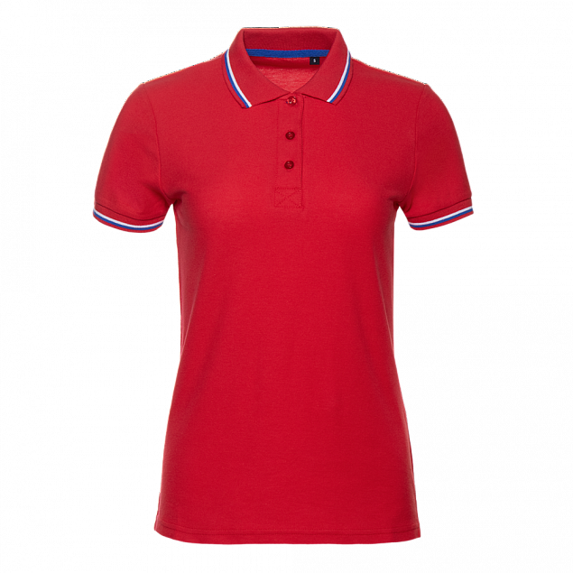 Рубашка поло StanRussianWomen Красный с логотипом в Нефтекамске заказать по выгодной цене в кибермаркете AvroraStore