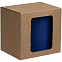 Коробка с окном для кружки Window, ver.2, крафт с логотипом в Нефтекамске заказать по выгодной цене в кибермаркете AvroraStore