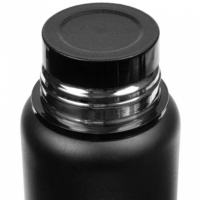 Термос Hoffel, черный с логотипом в Нефтекамске заказать по выгодной цене в кибермаркете AvroraStore