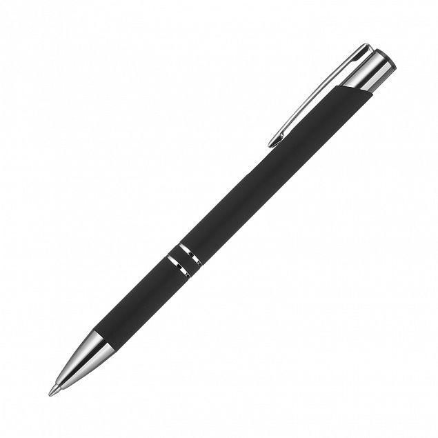 Шариковая ручка Alpha, черная с логотипом в Нефтекамске заказать по выгодной цене в кибермаркете AvroraStore