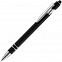 Ручка шариковая Pointer Soft Touch со стилусом, черная с логотипом в Нефтекамске заказать по выгодной цене в кибермаркете AvroraStore