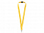 Ремешок на шею с карабином Бибионе, желтый с логотипом в Нефтекамске заказать по выгодной цене в кибермаркете AvroraStore