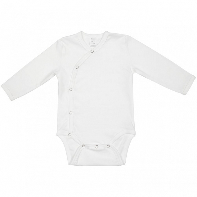 Боди детское Baby Prime, молочно-белое с логотипом в Нефтекамске заказать по выгодной цене в кибермаркете AvroraStore