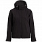 Куртка женская Hooded Softshell черная с логотипом в Нефтекамске заказать по выгодной цене в кибермаркете AvroraStore