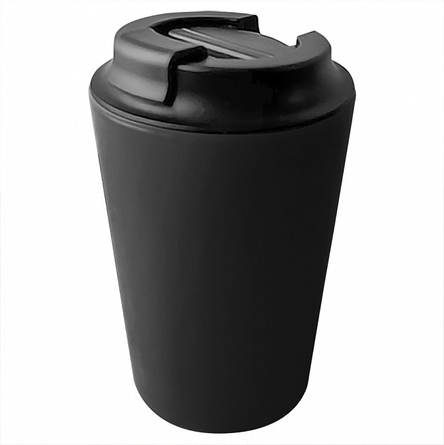 Термостакан Sunny, черный с логотипом в Нефтекамске заказать по выгодной цене в кибермаркете AvroraStore