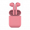 Наушники беспроводные с зарядным боксом TWS AIR SOFT, цвет розовый с логотипом в Нефтекамске заказать по выгодной цене в кибермаркете AvroraStore
