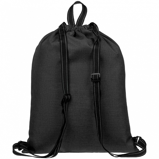 Рюкзак на затяжках Melango, черный с логотипом в Нефтекамске заказать по выгодной цене в кибермаркете AvroraStore