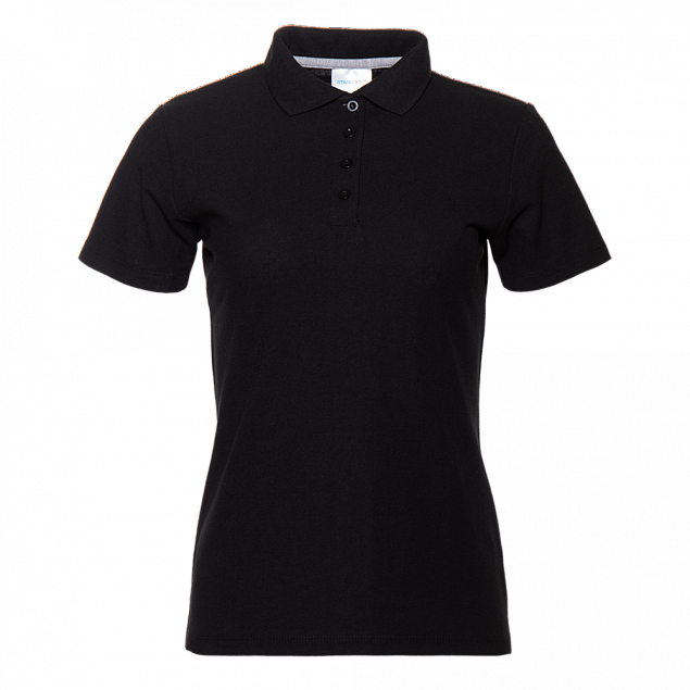 Рубашка поло Рубашка женская 04WL Чёрный с логотипом в Нефтекамске заказать по выгодной цене в кибермаркете AvroraStore