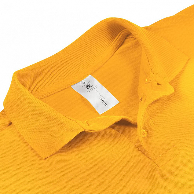 Рубашка поло Safran желтая с логотипом в Нефтекамске заказать по выгодной цене в кибермаркете AvroraStore