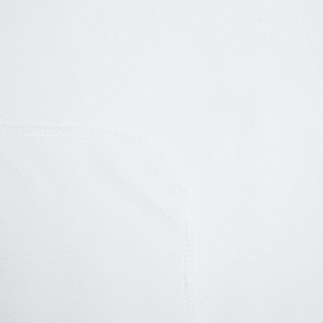 Флисовый плед Warm&Peace XL, белый с логотипом в Нефтекамске заказать по выгодной цене в кибермаркете AvroraStore