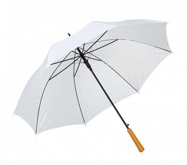 Автоматический зонт LIMBO, белый с логотипом в Нефтекамске заказать по выгодной цене в кибермаркете AvroraStore