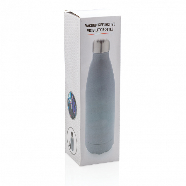 Вакуумная бутылка со светоотражающим покрытием с логотипом в Нефтекамске заказать по выгодной цене в кибермаркете AvroraStore