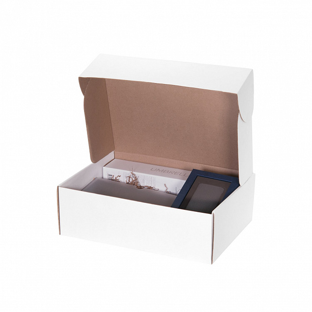 Подарочный набор Portobello серый-2 в большой универсальной подарочной коробке (Ежедневник Rain, Зонт Nord, PB Stone Island) с логотипом в Нефтекамске заказать по выгодной цене в кибермаркете AvroraStore