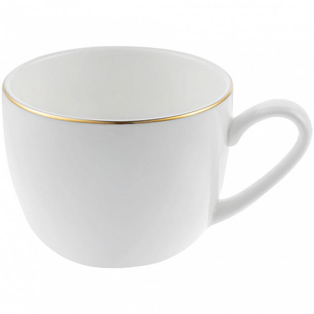 Кофейная пара Mansion Select, белая с золотистой отводкой с логотипом в Нефтекамске заказать по выгодной цене в кибермаркете AvroraStore
