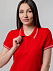 Рубашка поло женская Virma Stripes Lady, красная с логотипом в Нефтекамске заказать по выгодной цене в кибермаркете AvroraStore