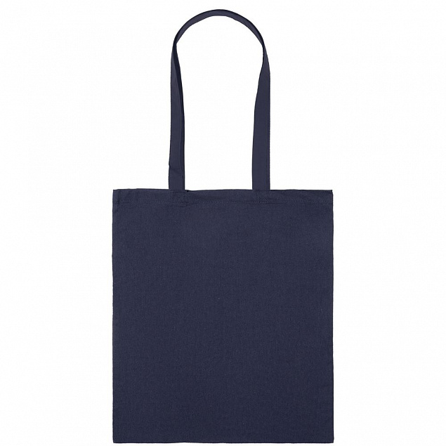 Холщовая сумка Basic 105, синяя с логотипом в Нефтекамске заказать по выгодной цене в кибермаркете AvroraStore