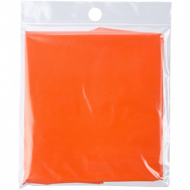 Дождевик-плащ CloudTime, оранжевый с логотипом в Нефтекамске заказать по выгодной цене в кибермаркете AvroraStore