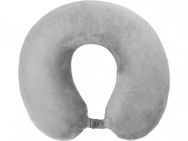 Подушка Basic из микрофибры с эффектом памяти U-shape, серый с логотипом в Нефтекамске заказать по выгодной цене в кибермаркете AvroraStore
