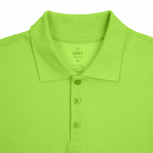 Рубашка поло Virma light, зеленое яблоко с логотипом в Нефтекамске заказать по выгодной цене в кибермаркете AvroraStore
