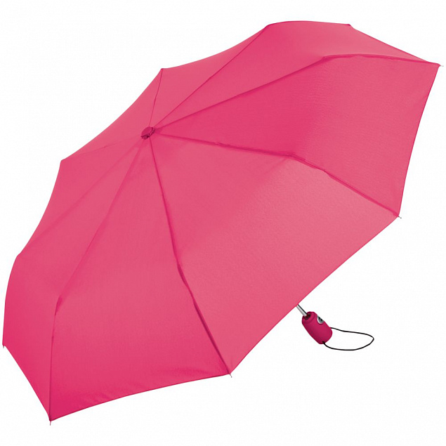 Зонт складной AOC, розовый с логотипом в Нефтекамске заказать по выгодной цене в кибермаркете AvroraStore