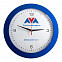 Часы настенные Vivid large, синие с логотипом в Нефтекамске заказать по выгодной цене в кибермаркете AvroraStore