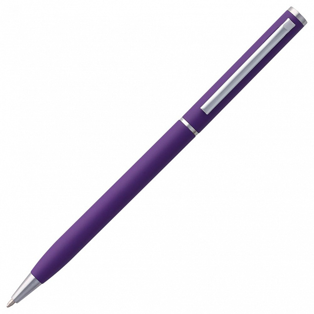 Ручка шариковая Hotel Chrome, ver.2, фиолетовая с логотипом в Нефтекамске заказать по выгодной цене в кибермаркете AvroraStore