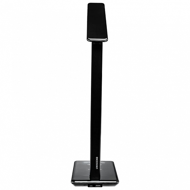 Настольная лампа с беспроводной зарядкой Power Spot, черная с логотипом в Нефтекамске заказать по выгодной цене в кибермаркете AvroraStore