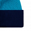 Шапка Snappy, бирюзовая с синим с логотипом в Нефтекамске заказать по выгодной цене в кибермаркете AvroraStore
