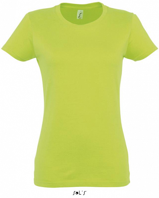 Фуфайка (футболка) IMPERIAL женская,Зеленое яблоко М с логотипом в Нефтекамске заказать по выгодной цене в кибермаркете AvroraStore