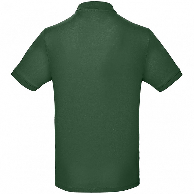 Рубашка поло мужская Inspire, темно-зеленая с логотипом в Нефтекамске заказать по выгодной цене в кибермаркете AvroraStore