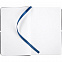 Блокнот Saffian Mini, синий с логотипом в Нефтекамске заказать по выгодной цене в кибермаркете AvroraStore