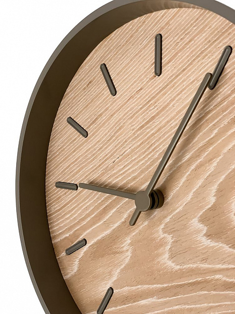 Часы настенные Nissa, беленый дуб с логотипом в Нефтекамске заказать по выгодной цене в кибермаркете AvroraStore