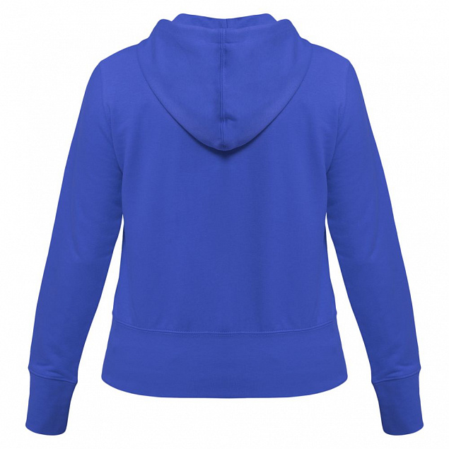 Толстовка женская Hooded Full Zip ярко-синяя с логотипом в Нефтекамске заказать по выгодной цене в кибермаркете AvroraStore