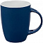 Кружка с ложкой Cheer Up ver.2, синяя с логотипом в Нефтекамске заказать по выгодной цене в кибермаркете AvroraStore