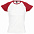 Футболка женская MILKY 150, белая с красным с логотипом в Нефтекамске заказать по выгодной цене в кибермаркете AvroraStore