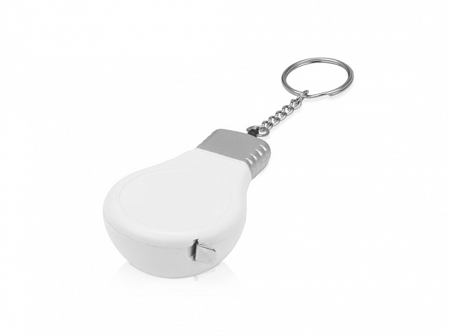 Брелок-рулетка для ключей Лампочка, 1м с логотипом в Нефтекамске заказать по выгодной цене в кибермаркете AvroraStore