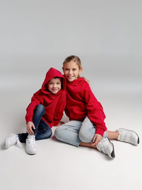 Толстовка детская Stellar Kids, красная с логотипом в Нефтекамске заказать по выгодной цене в кибермаркете AvroraStore